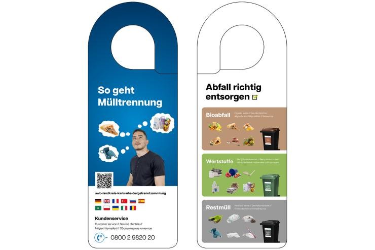 Ansicht der Türanhänger zur Trennhilfe.