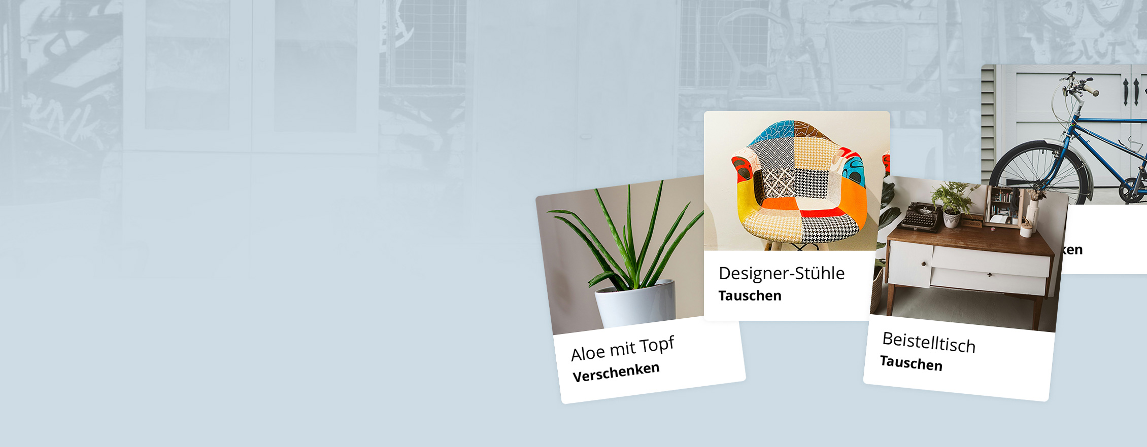 Eine Collage aus Verschenkartikeln 