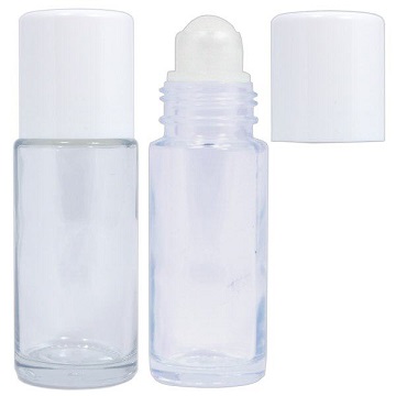 Deoroller mit Glasflasche und Plastikaufsatz